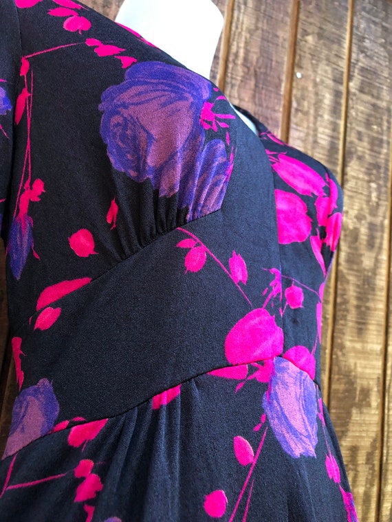 Vintage 70s Floral Maxi S M