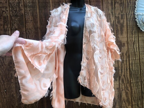 Open front lightweight jacket draped duster short… - image 5