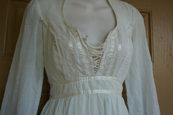 Gunne sax size 7 small prairie dress 70s 1970s lac