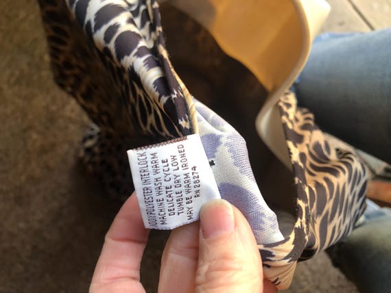 Small Granada drawstring zip up nightgown leopard… - image 8