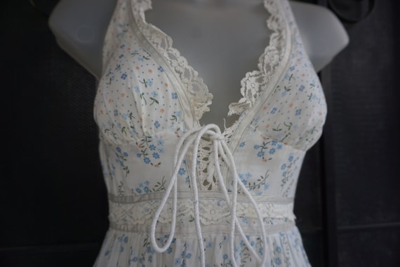 Gunne sax size 7 small prairie lace maxi dress corset… - Gem