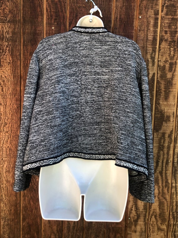 Talbots open front jacket size 2Xp gray and black… - image 3