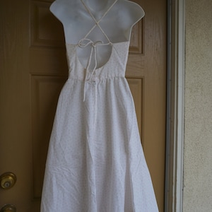 Vintage White With Oink Polka Dots Sundress Day Dress Size - Etsy