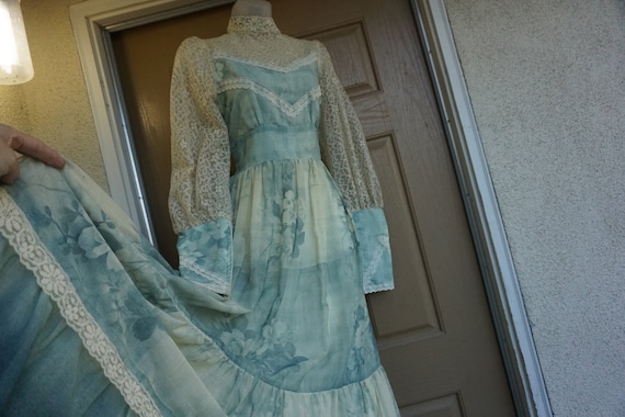 Gunne sax size 13 large ombre prairie lace maxi d… - image 2