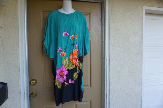 ELOK Vintage floral dress large tent
