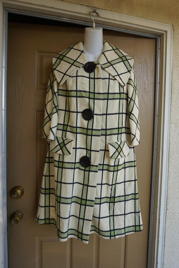 Vintage plaid Shari Jr  jacket designer coat / La… - image 1