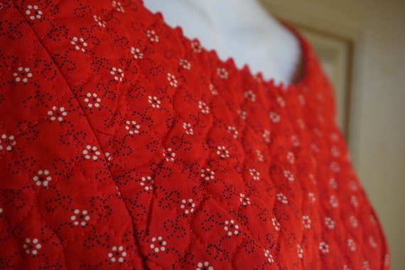 Quilted mini dress size medium textured handmade - image 6
