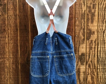 Vintage Fast Lane overalls womens size 7 dark denim