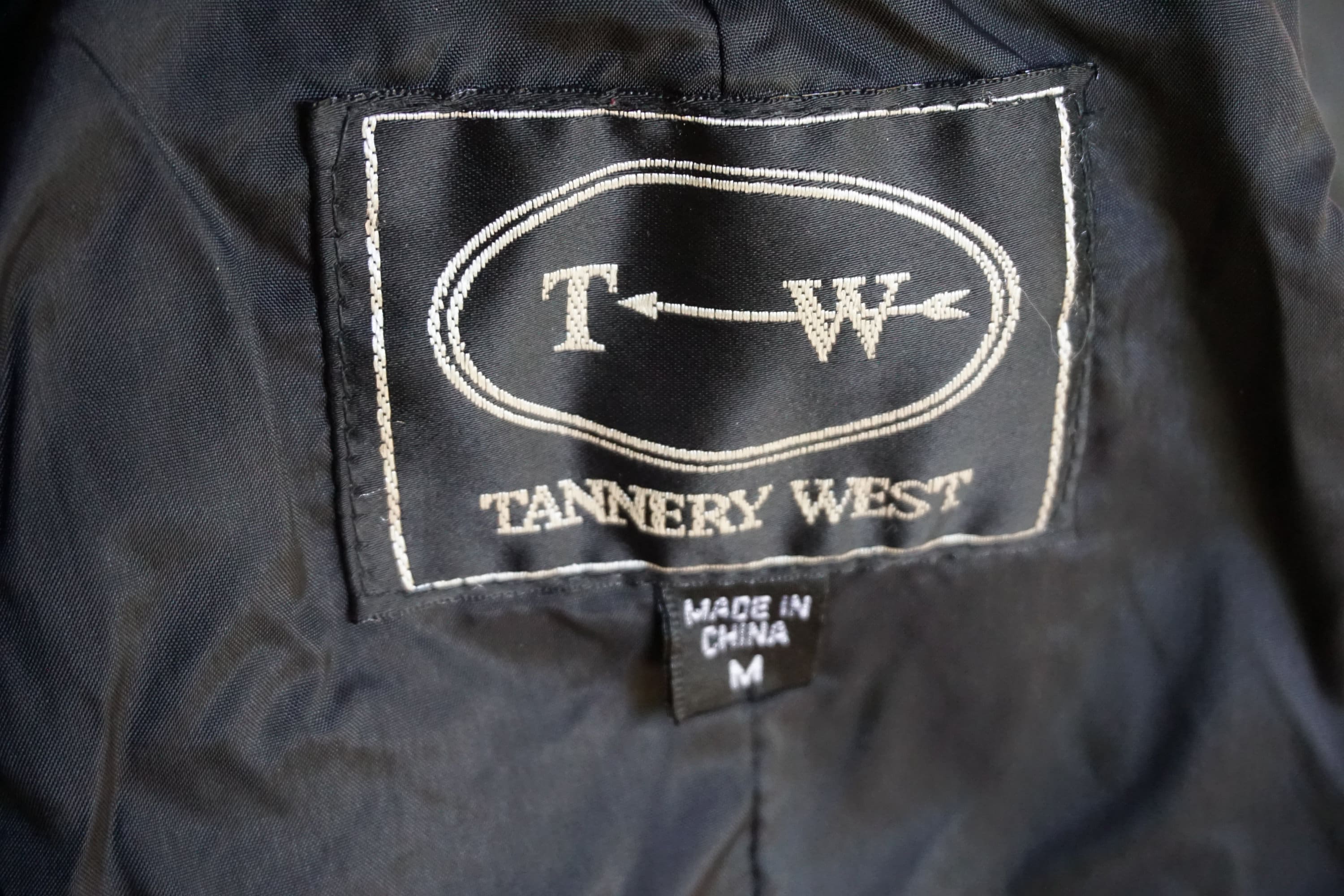 Tannery West Black Leather Vest Medium Sleeveless Zipper - Etsy Canada