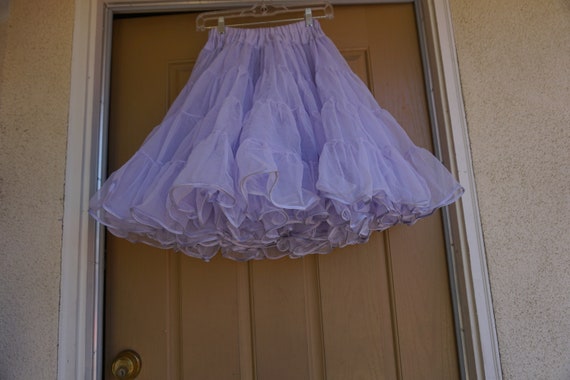 Vintage 80s pastel purple full petticoat small me… - image 6