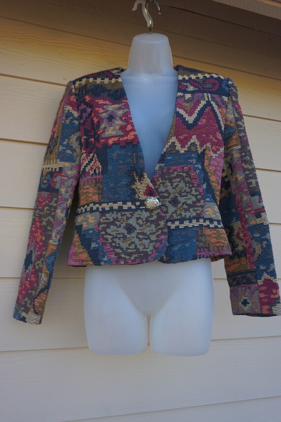 Deborah Murray Size small tapestry jacket - image 4