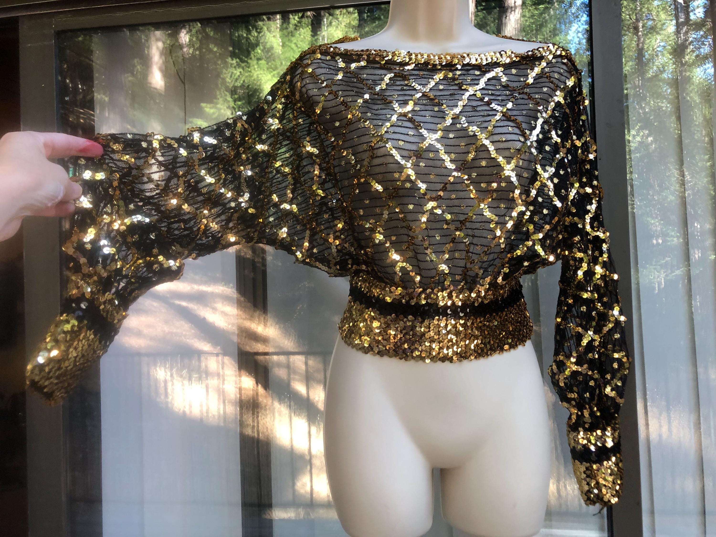 batwing sparkly top