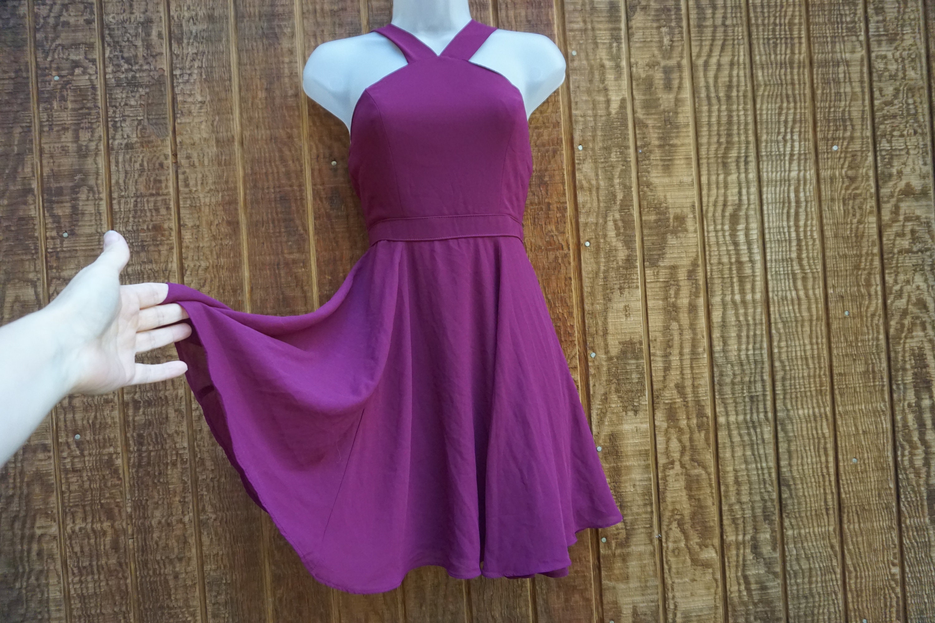 Maroon Short Dress Size XS Extra Small by Lulu's - Etsy Denmark