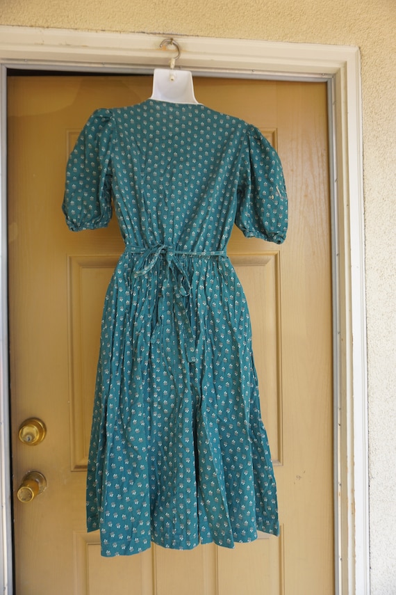 Vtg 1980s short sleeve dress size 7 small- medium… - image 7