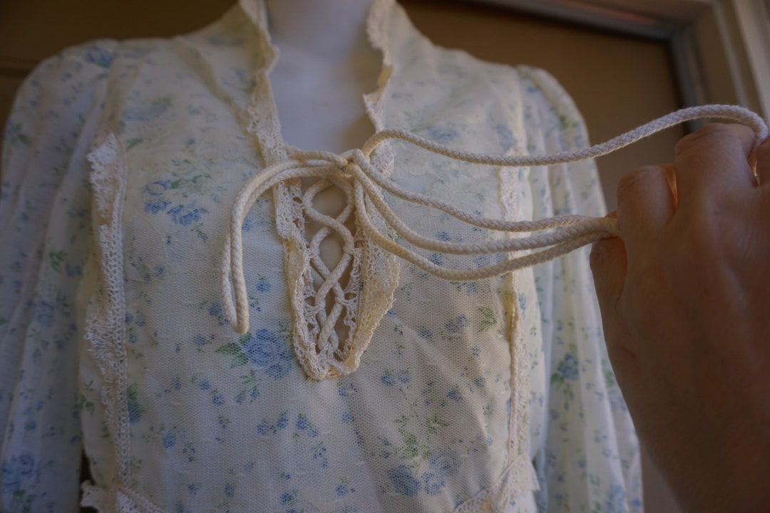 Prairie Gunne Sax Style Size 11 Medium Prairie Lace Maxi Dress Corset ...