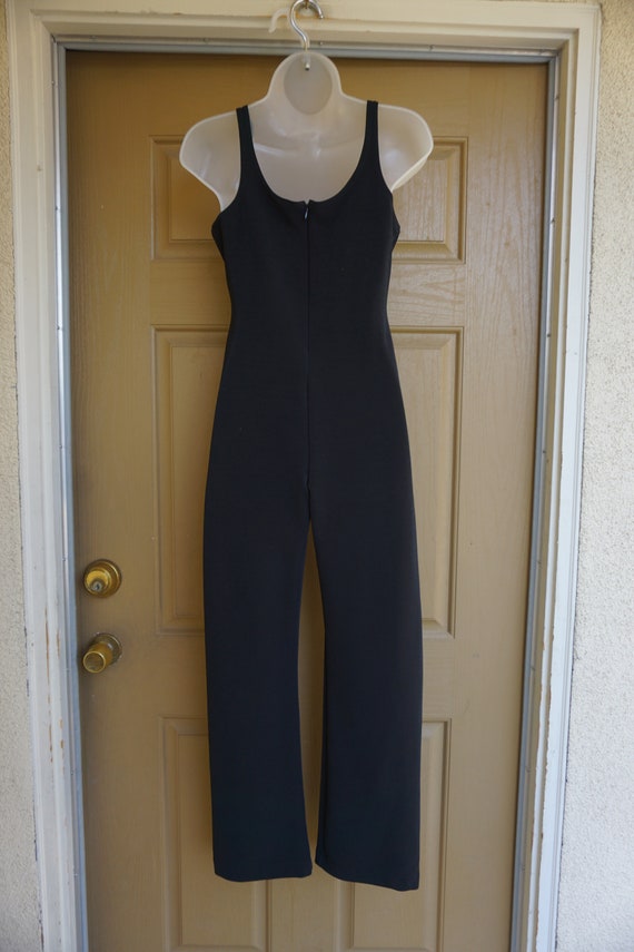 Moda Int'l Vintage 1980s black leotard unitard 80… - image 9