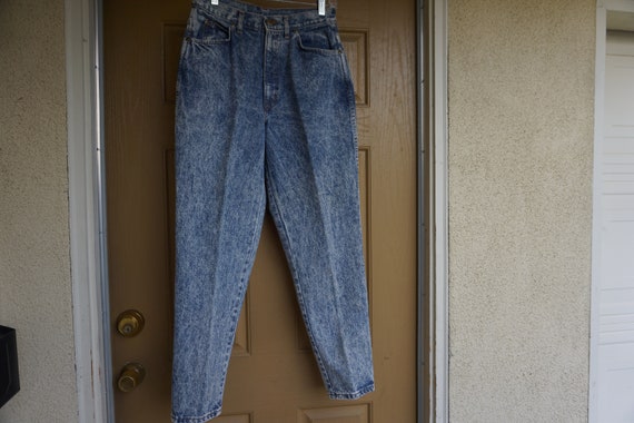 vintage CHIC jeans / 80s acid wash jeans / high w… - image 2