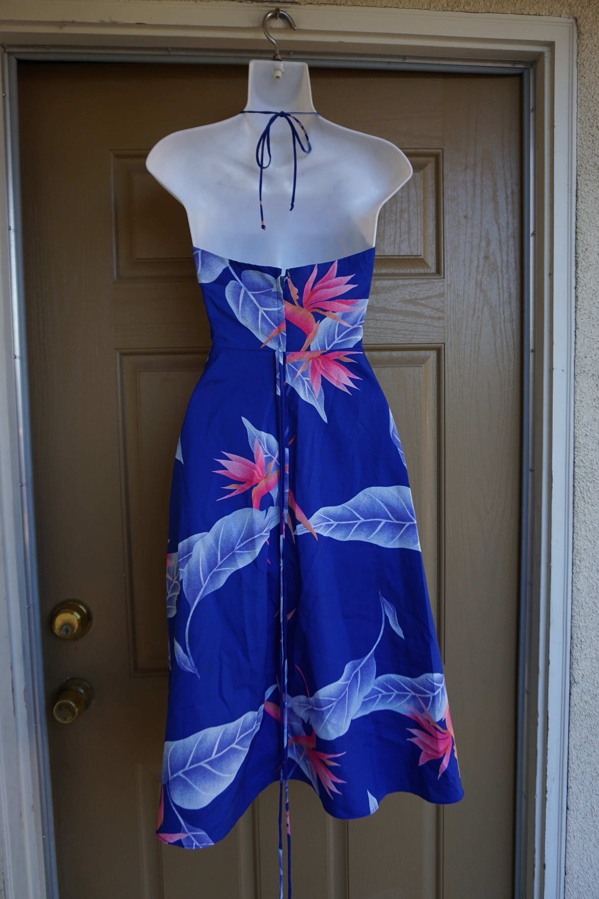 1980s Hawaiian Wrap Around Style Dress vintage tropical Etsy