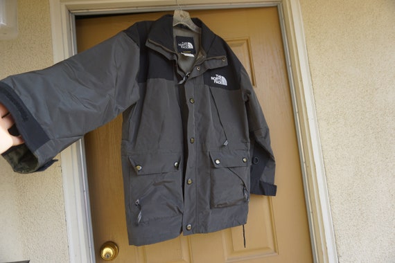 north face green black jacket