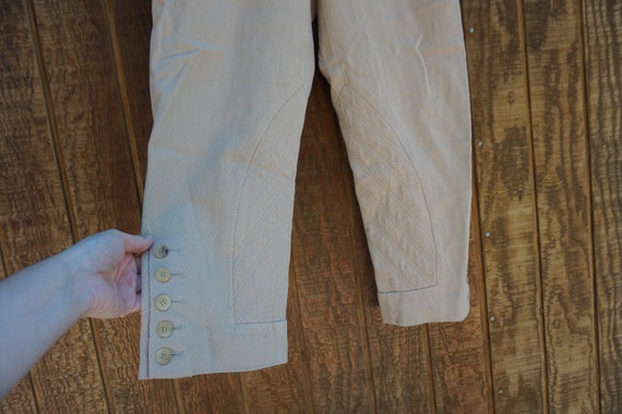 ALEXANDER MCQUEEN beige capri pants brown size 40… - image 4