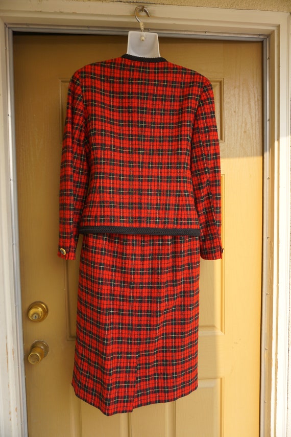 PENDLETON Vintage size 6 red and black suit wool … - image 7