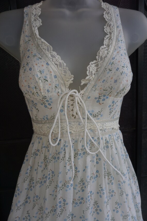 Gunne sax size 7 small prairie lace maxi dress corset… - Gem