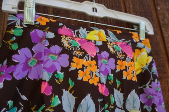 True Vintage polyester floral 70s bell bottom pan… - image 7