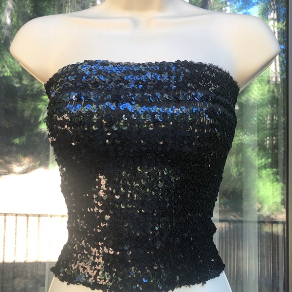 Black Sparkle Tube Top main image 1