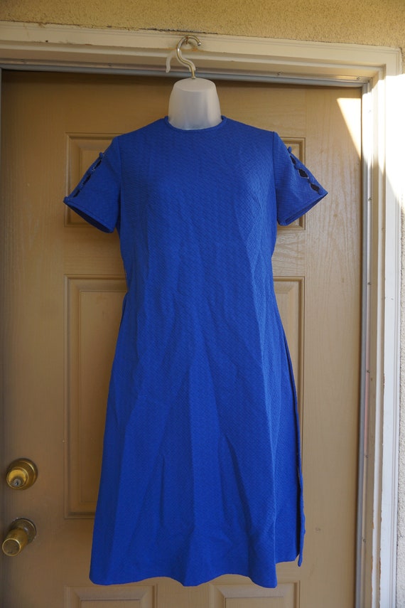 Vintage blue 1970s dress size medium to large - image 9