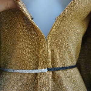 RUDI GERNREICH Designer Gold metallic shimmer Dress with matching jacket 70s 1970s size 12 image 6