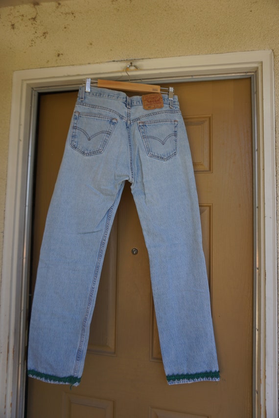 Upcycled USA levis 33 X 32 501 Levi's denim jeans… - image 8