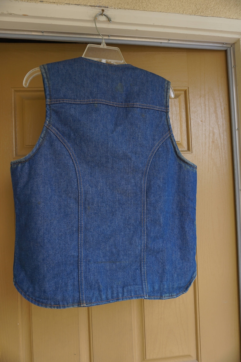 Lined Insulated Wrangler Dark Denim Coat Vest Jean Jacket Men/'s size M western wear rugged cowboy warm winter 44