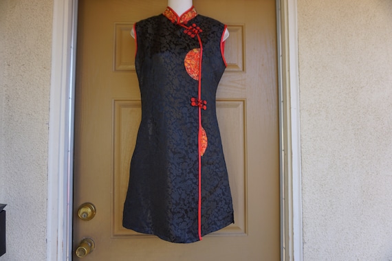 Cheongsam mini dress size Medium short loose fit