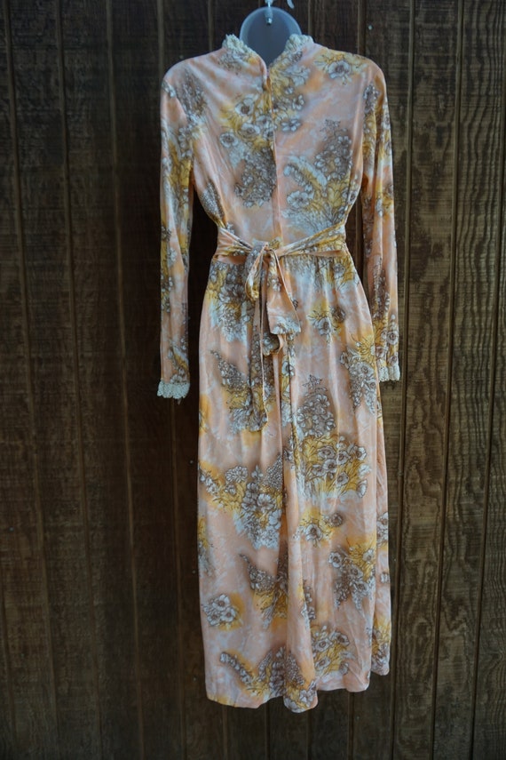 1970s vintage maxi dress prairie medium floral - image 7