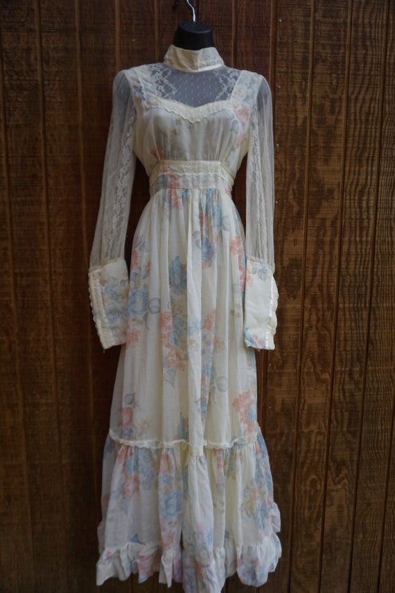 Gunne sax size 13 large prairie lace maxi dress - image 3