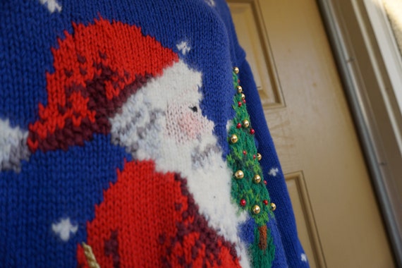 Vintage Christmas knit sweater Medium 1994 90s 19… - image 6