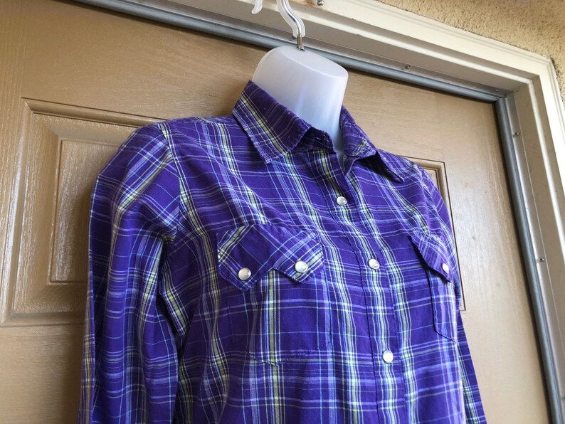 Wrangler plaid shirt long sleeve clothing women/'s 1990s small