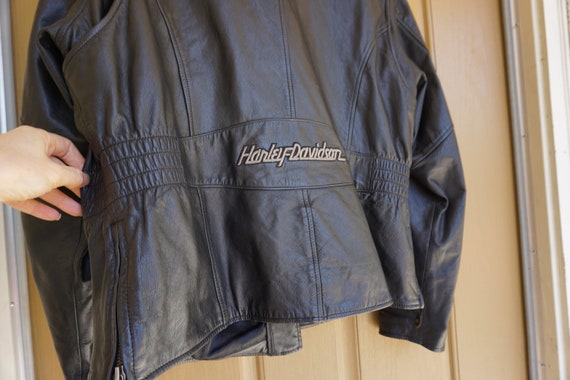 Harley Davidson Vintage Black Leather Motorcycle … - image 10