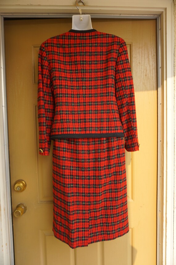 PENDLETON Vintage size 6 red and black suit wool … - image 6