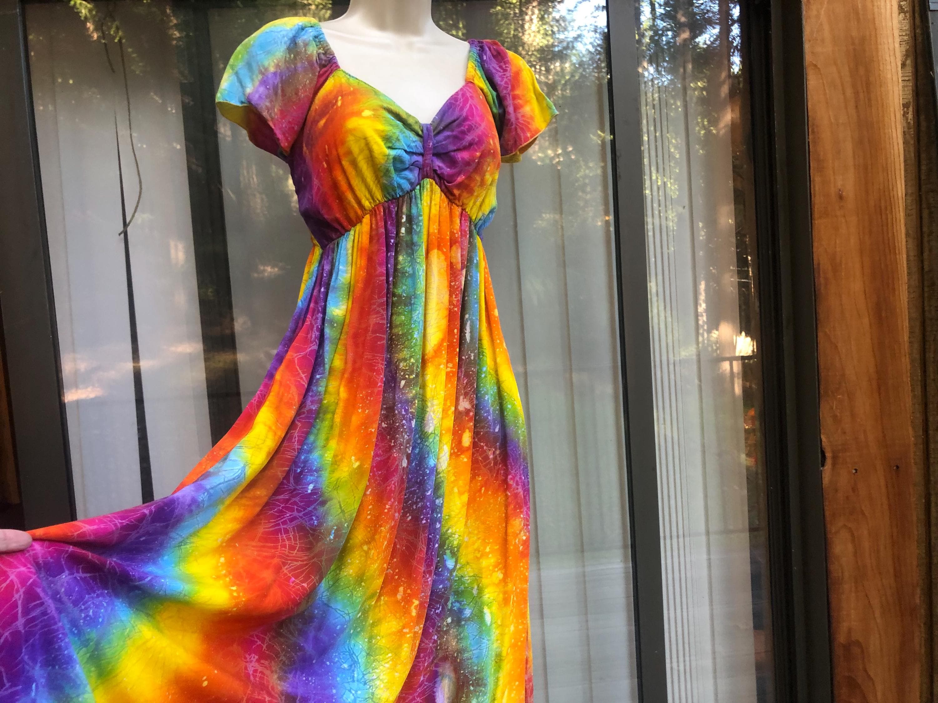 Tie Dye 90s Dress - Etsy