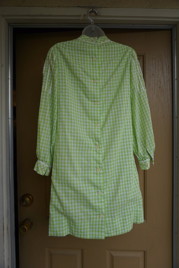 Gingham long sleeve mini dress size estimated as … - image 6