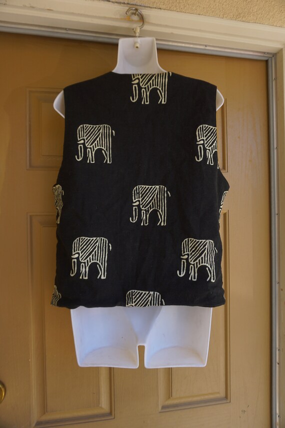 Vintage 80s 90s 1980s 1990s elephant vest made in… - image 5