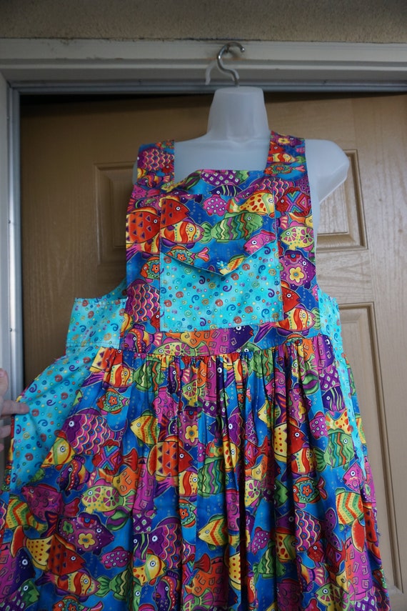 Vintage handmade dress overalls skirt size medium