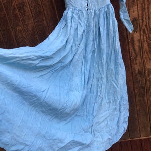 Handmade Renaissance Dress Medium Cotton Blue Hand Made - Etsy