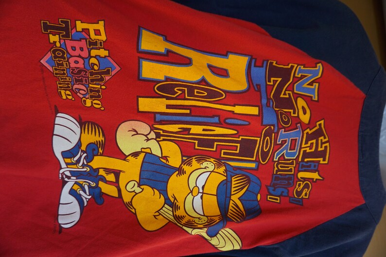 1978 Garfield Baseball Large L 1970s vintage shirt