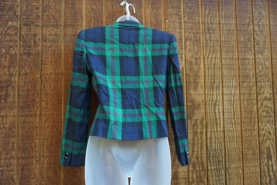 Stirling Cooper size 2 button up green plaid jack… - image 8