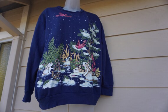 Vintage Winter or Christmas Sweater Sweatshirt XL