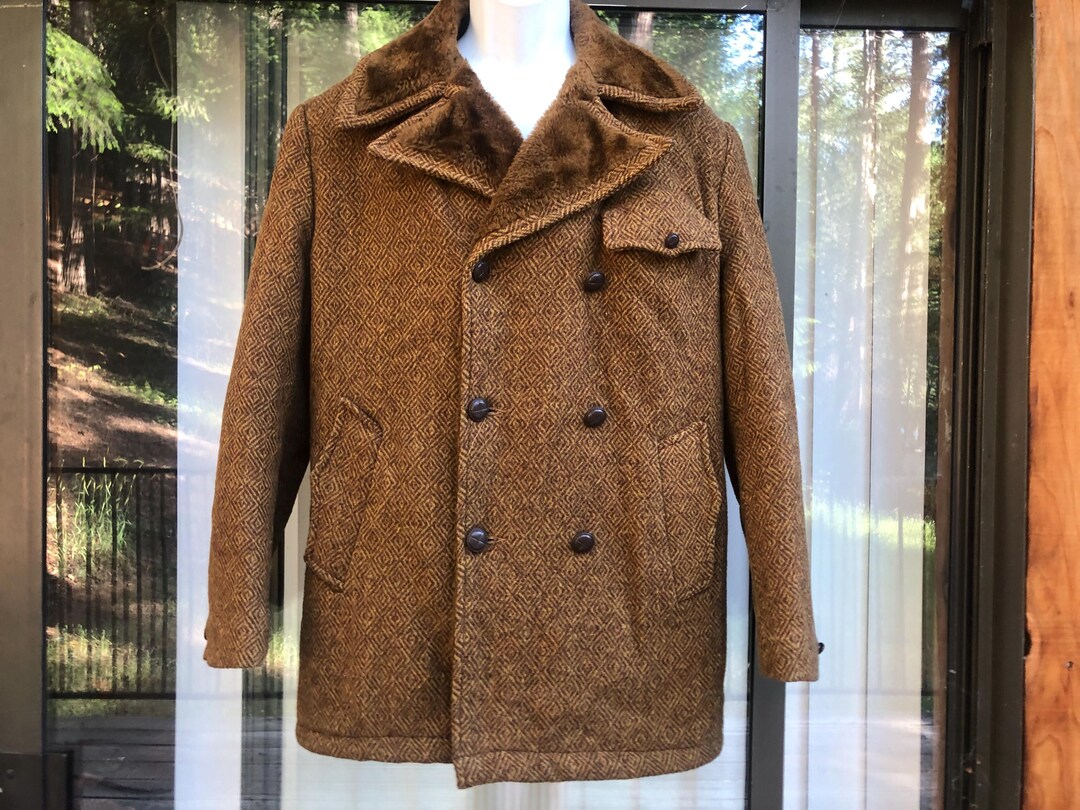 ジャケット・アウター vintage wool double chester coat brown L Vintage Wool Double Chester Coat Long Brown L | eBay