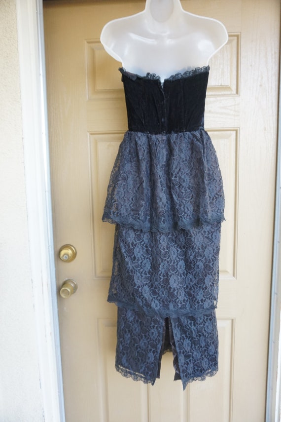 Gunne sax size 5 small  strapless party dress 80s… - image 8