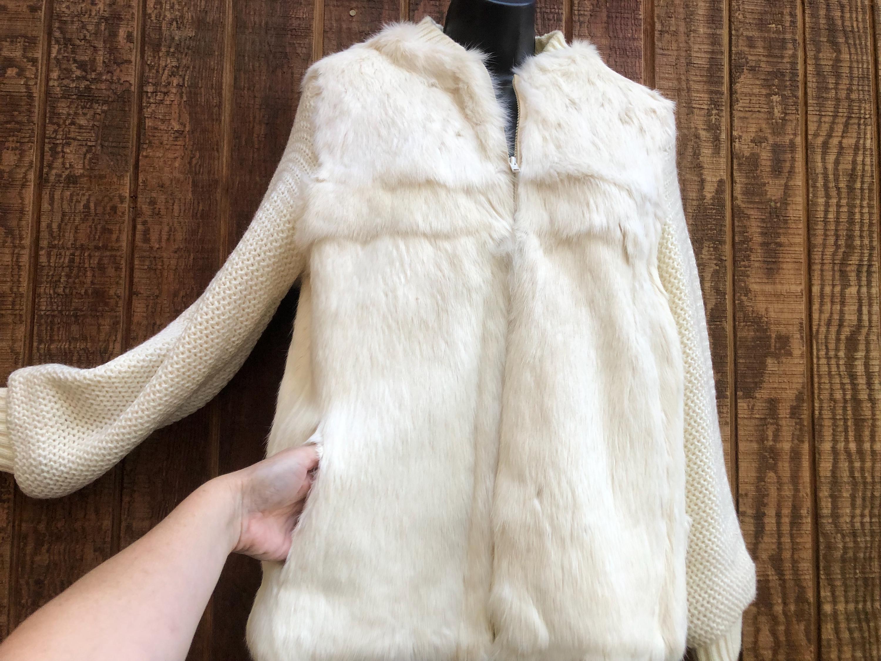White Rabbit Fur Coat - Etsy